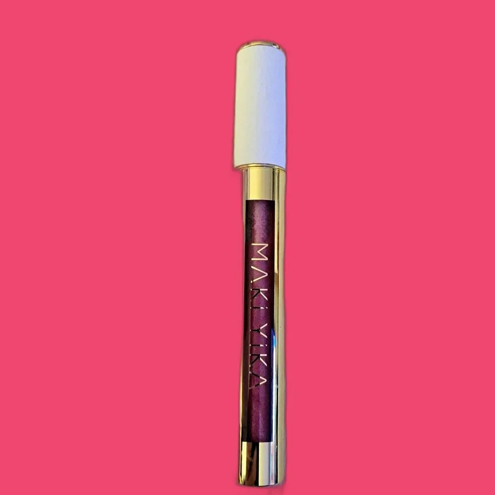 MAKI YIKA Pink Lipstick Metallic Liquid Waterproof Lip Gloss BR013 First Love